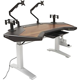 Argosy Halo G XC E Ultimate Height Adjustable Desk with Mahogany Surface