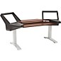 Argosy Halo Keyboard Desk with Black End Panels, Mahogany Surface, and Silver Legs thumbnail