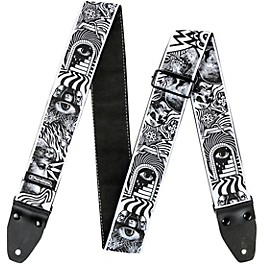 Dunlop I Love Dust Guitar Strap Skulls Black White Dunlop I Love Dust Guitar Strap Skulls Black White