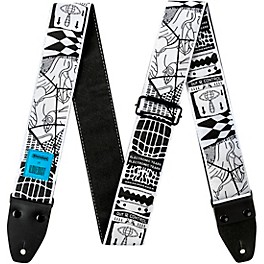 Dunlop I Love Dust Guitar Strap Skulls Black White Dunlop I Love Dust Guitar Strap Electronic Tears