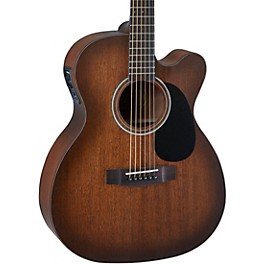 Mitchell T333CE-BST Mahogany Auditorium Acoustic-Electric Guitar Edge Burst