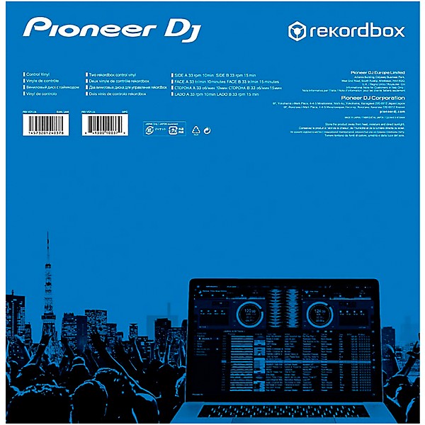 Pioneer DJ RB-VD1-CB Blue Timecode Control Vinyl (Pair) for