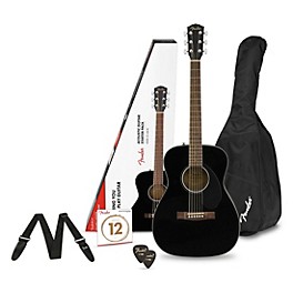 Fender CC-60S Concert Acoustic Guitar Pack Black