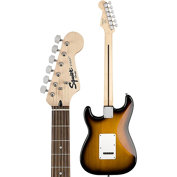 Squier Stratocaster Electric Guitar Pack With Squier Frontman 10G Amp Brown Sunburst