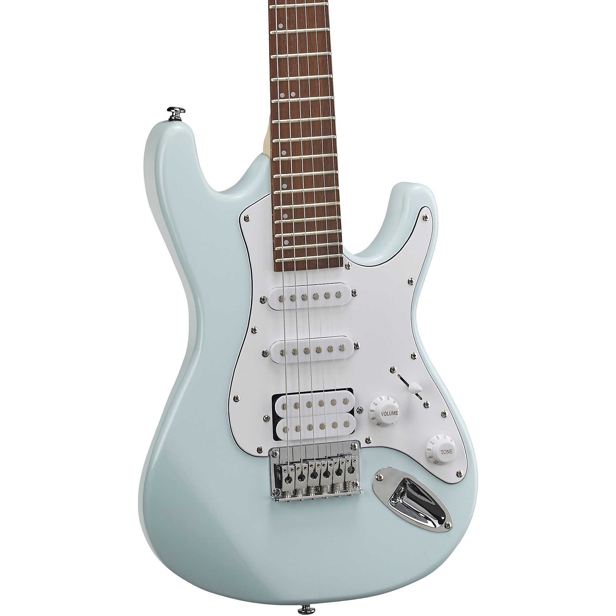 Mitchell TD100 Short-Scale Electric Guitar Powder Blue 3-Ply White