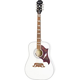 Open Box Epiphone Dove Studio Limited-Edition Acoustic-Electric Guitar Level 2 Alpine White 197881153052