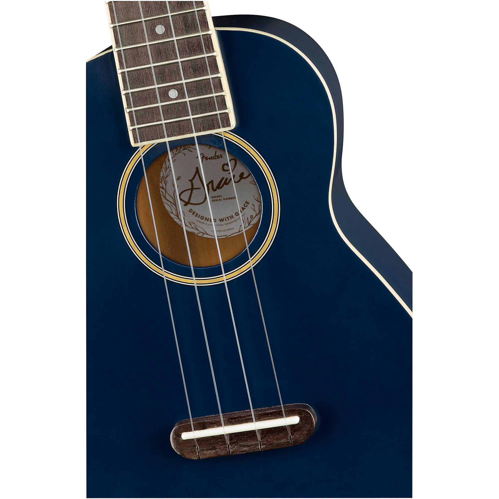 Fender Grace VanderWaal Moonlight Soprano Ukulele Navy Blue | Guitar Center