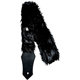 Get'm Get'm Faux Fur Guitar Strap Black 2 in.