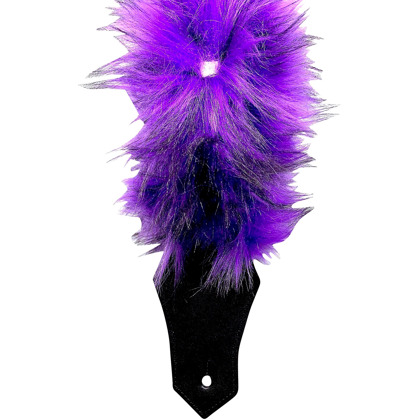 Get'm Get'm Faux Fur Guitar Strap Purple and Black 2 in.