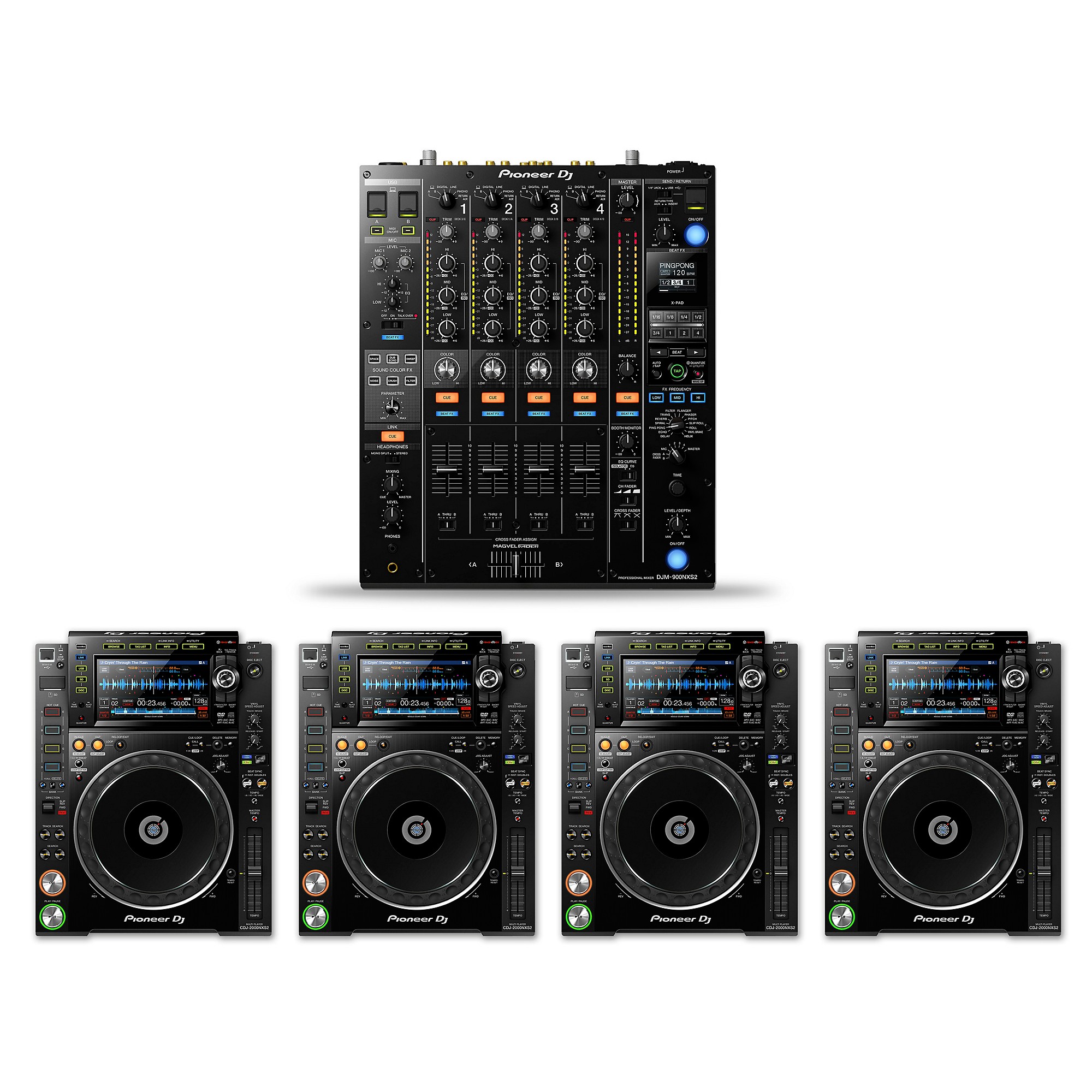 Pioneer DJ DJ Package with DJM-900NXS2 Mixer and XDJ-1000MKII