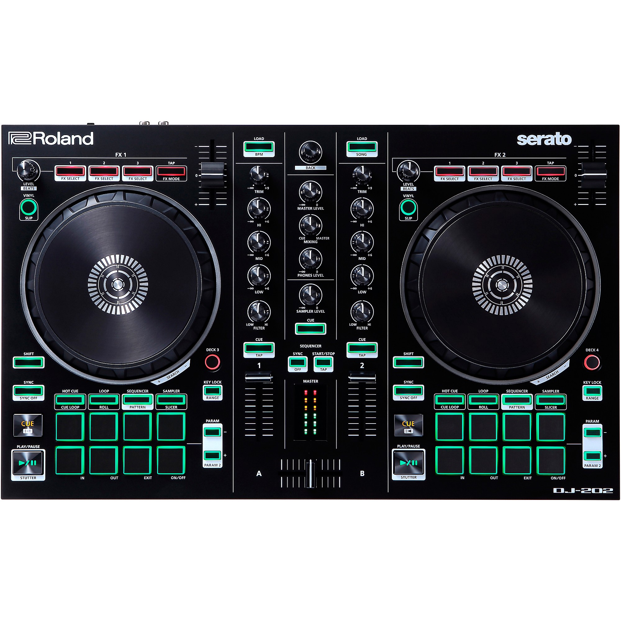 DJ機材 Roland DJ-202 Roland DJ-202 DJ Controller With Laptop Stand | Guitar Center