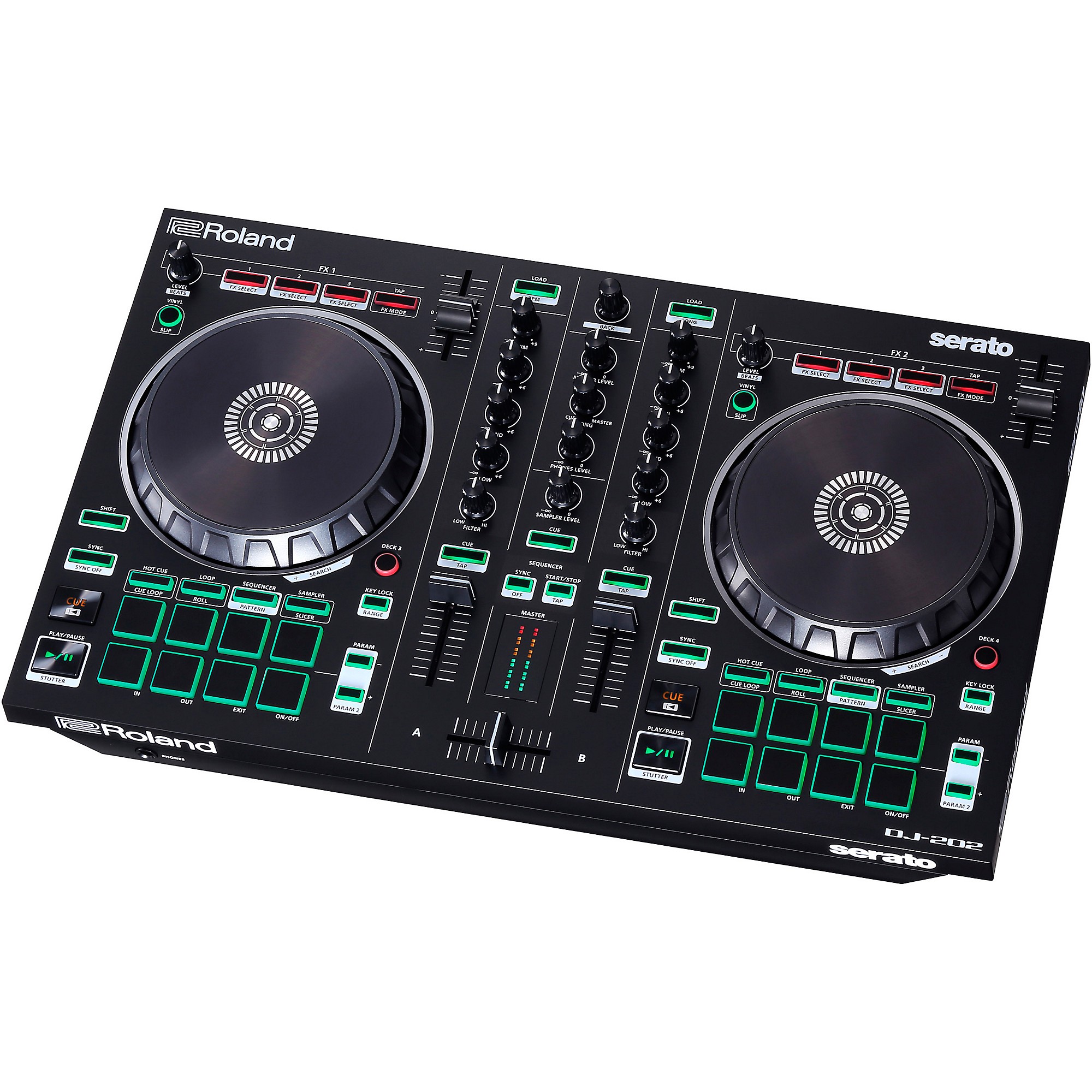 Roland DJ-202 DJ Controller With Laptop Stand | Guitar Center