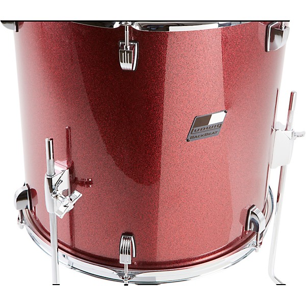 Ludwig BackBeat Complete 5-Piece Drum Set With Hardware and Cymbals Wine Red Sparkle