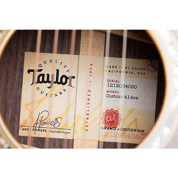Taylor 414ce V-Class Special-Edition Grand Auditorium Acoustic-Electric Guitar Shaded Edge Burst