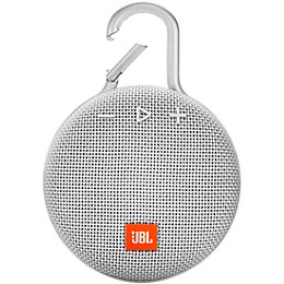 JBL Clip 3 Waterproof Portable Bluetooth Speaker White