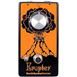 EarthQuaker Devices Erupter Fuzz Effects Pedal and Octoskull T-Shirt Large Black