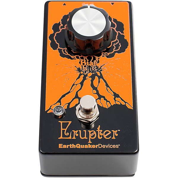 EarthQuaker Devices Erupter Fuzz Effects Pedal and Octoskull T-Shirt Large Black