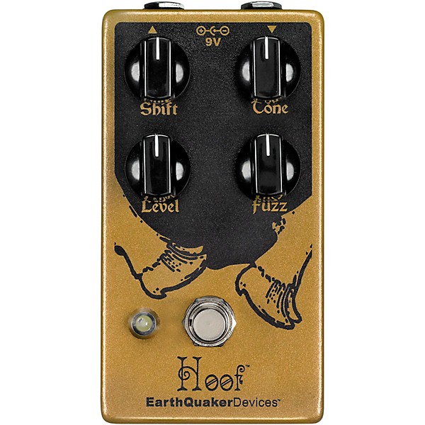 EarthQuaker Devices Hoof V2 Fuzz Effects Pedal and Octoskull T-Shirt Large Black