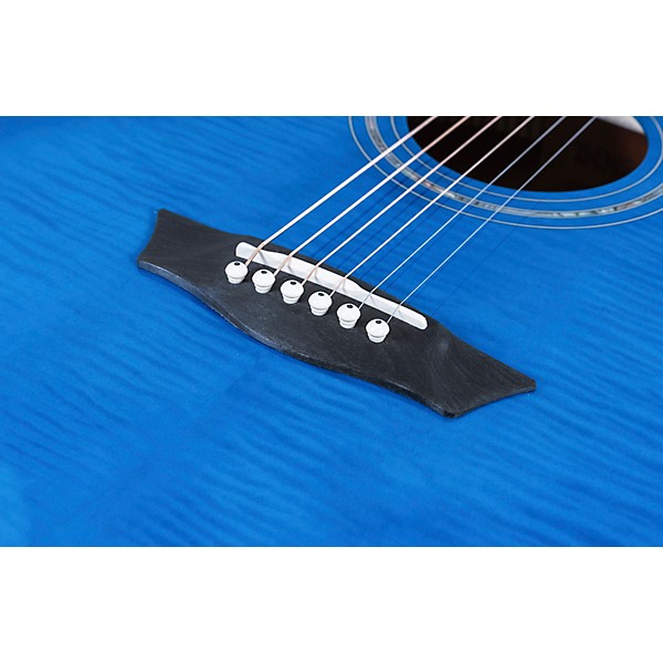 Washburn EA15 Festival Series Acoustic-Electric Guitar Transparent Blue