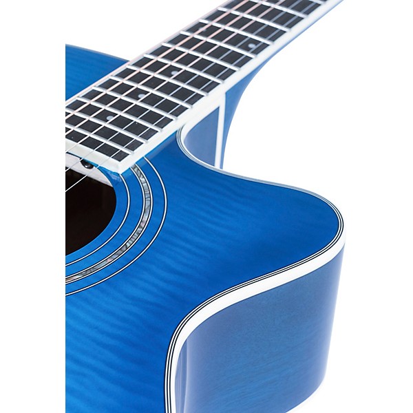 Washburn EA15 Festival Series Acoustic-Electric Guitar Transparent Blue