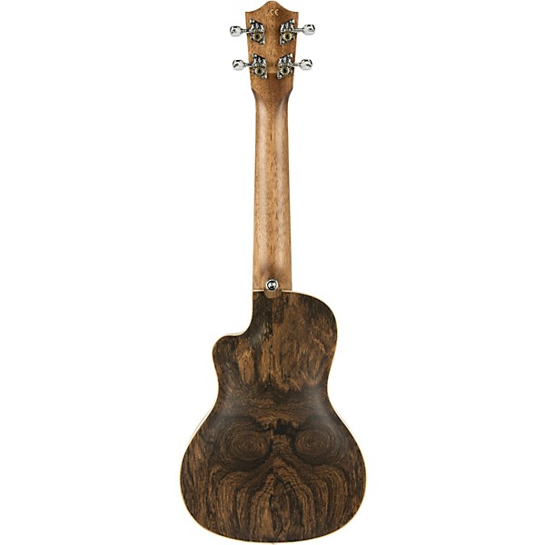 Lanikai FBCET-C Figured Bocote Thin Body Concert Acoustic-Electric Ukulele Matte