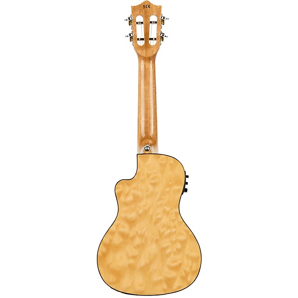 Lanikai QM-CEC Quilted Maple Concert Acoustic-Electric Ukulele Natural