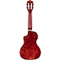 Lanikai QM-CEC Quilted Maple Concert Acoustic-Electric Ukulele Transparent Red
