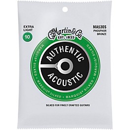 Martin MA530S Marquis Phosphor Bronze Extra-Light Authentic Acoustic Silked Guitar Strings