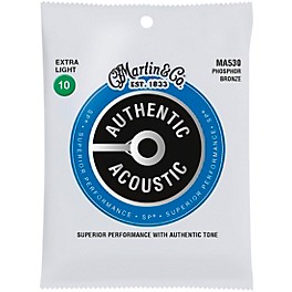 Martin MA530 SP Phosphor Bronze Extra-Light Authentic Acoustic Guitar Strings