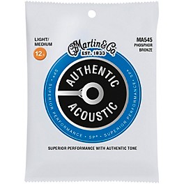 Martin MA545 SP Phosphor Bronze Light/Medium Authentic Acoustic Guitar Strings