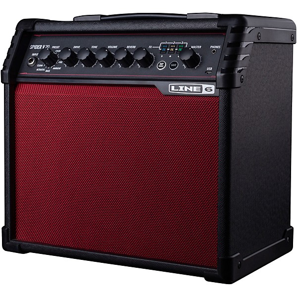 Line 6 Spider V 20 Red Edition 20W 1x8 Guitar Combo Amp