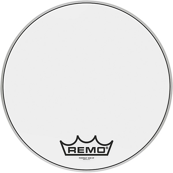 Remo Powermax Ultra White Crimplock Bass Drum Head 18 in.