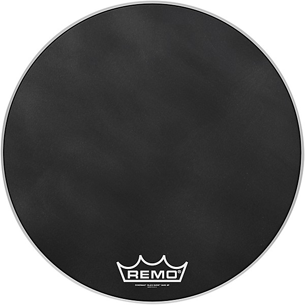 Remo Powermax Black Suede Crimplock Bass Drum Head 24 in.