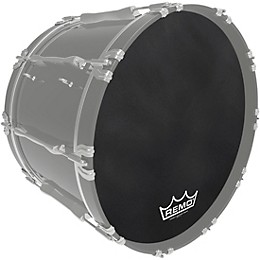 Remo Powermax Black Suede Crimplock Bass Drum Head 24 in.