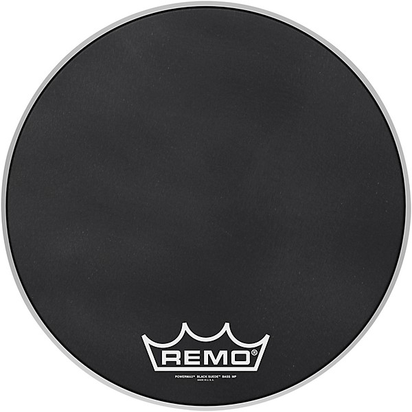 Remo Powermax Black Suede Crimplock Bass Drum Head 18 in.