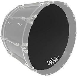 Remo Powermax 2 Ebony Crimplock Bass Drum Head 16 in.