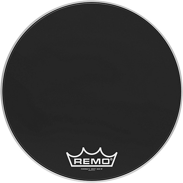 Remo Powermax 2 Ebony Crimplock Bass Drum Head 20 in.