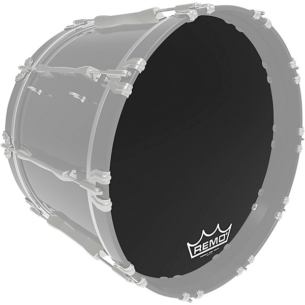 Remo Powermax 2 Ebony Crimplock Bass Drum Head 24 in.