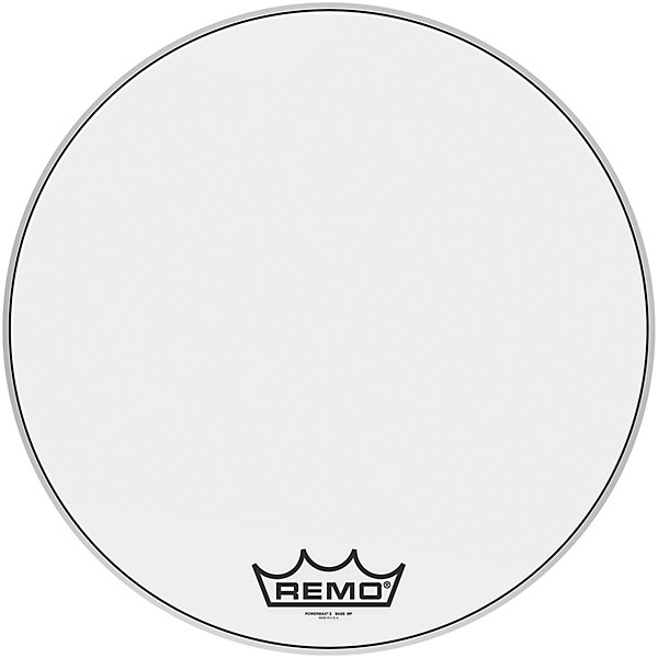 Remo Powermax 2 Ultra White Crimplock Bass Drum Head 24 in.