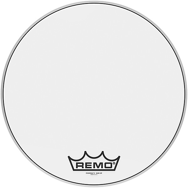 Remo Powermax 2 Ultra White Crimplock Bass Drum Head 20 in.