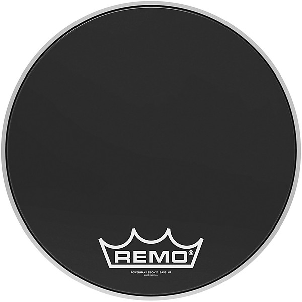 Remo Powermax Ebony Crimplock Bass Drum Head 16 in.