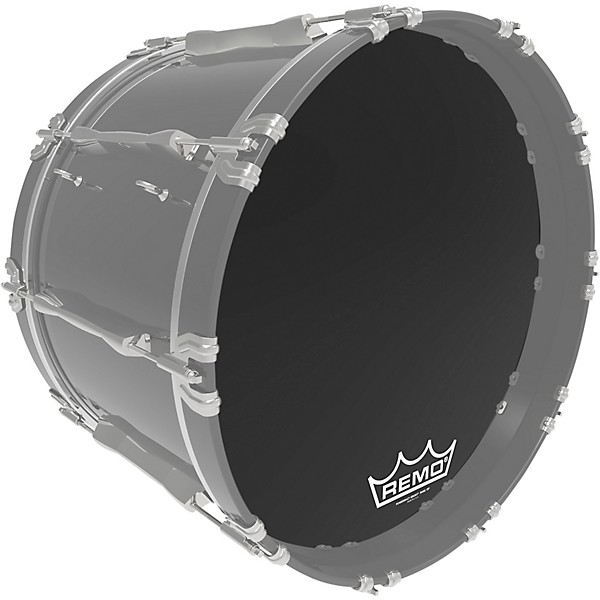 Remo Powermax Ebony Crimplock Bass Drum Head 20 in.