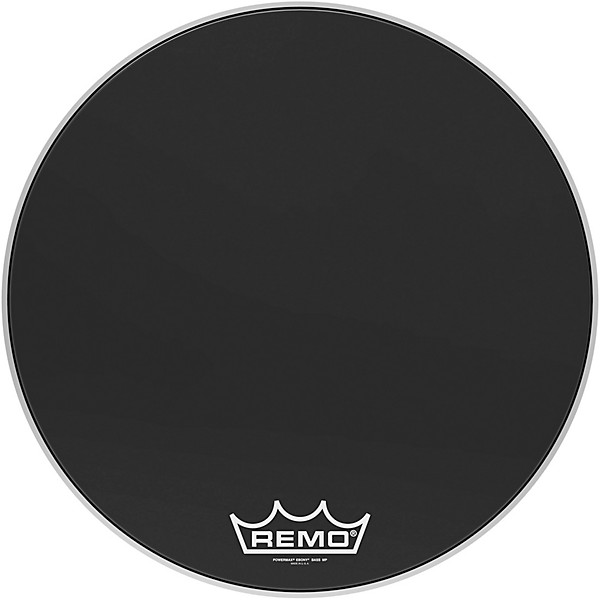 Remo Powermax Ebony Crimplock Bass Drum Head 24 in.