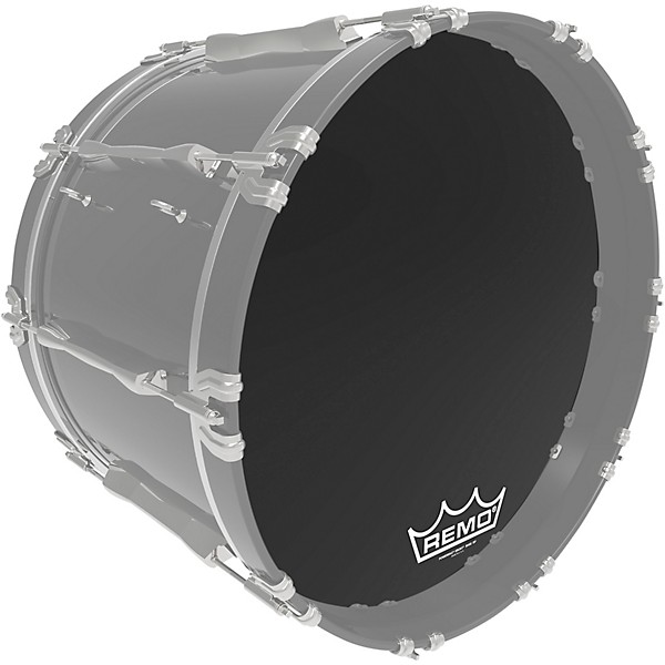 Remo Powermax Ebony Crimplock Bass Drum Head 28 in.