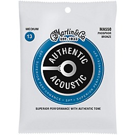 Martin MA550 SP Phosphor Bronze Medium Authentic Acoustic Guitar Strings