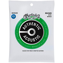 Martin MA150S Marquis 80/20 Bronze Medium Authentic Acoustic Silked Guitar Strings