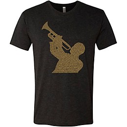 LA Pop Art Trumpet Player Black T-Shirt Medium