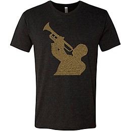 LA Pop Art Trumpet Player Black T-Shirt X Large
