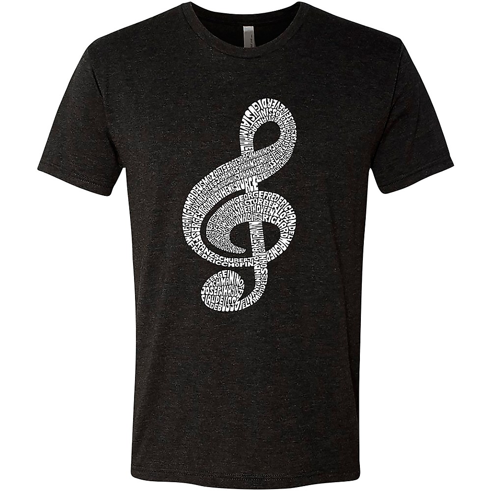 upc 190839417954 - la pop art treble clef black t-shirt medium
