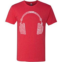 Clearance LA Pop Art Headphone Red T-Shirt X Large